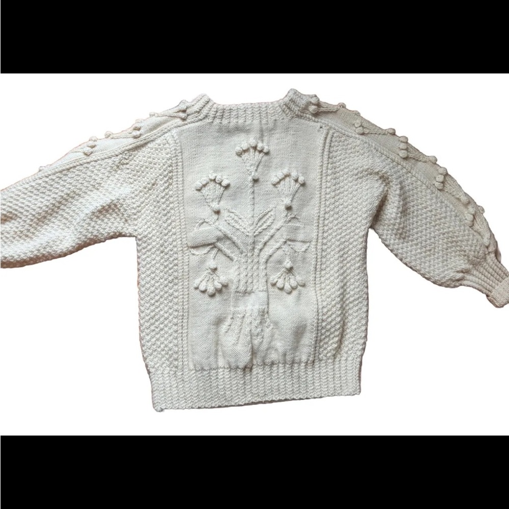 BLARNEY WOOLEN MILLS Vintage Womens Made In Ireland Pullover Sweater Ivory M/L
